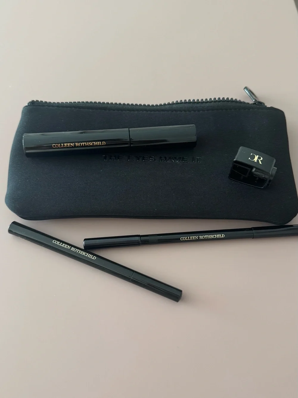 Black Eye Makeup Set with Travel Makeup Pouch